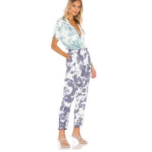 CHASER Revolve Tie Dye Rolled Cuff Jumpsuit Size M